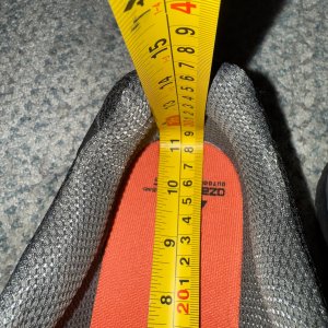 The not so well fitting size 10 shoe inside dimensions